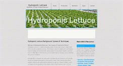 Desktop Screenshot of hydroponicslettuce.com